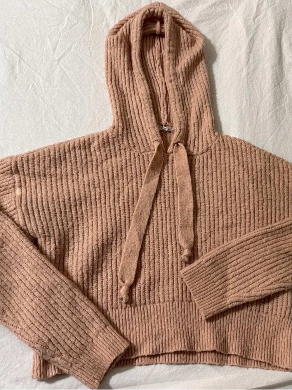 Pink/peach cropped sweater Junior size small